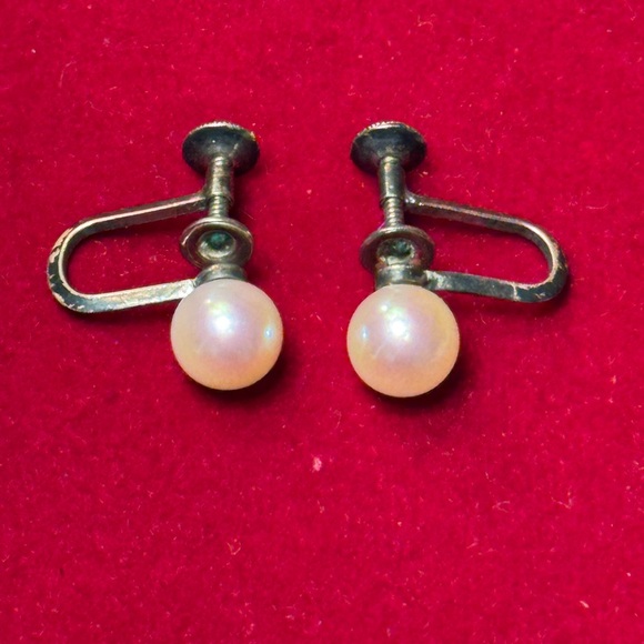 Mikimoto Cream Pearl Screw-Back Earrings - Picture 12 of 13